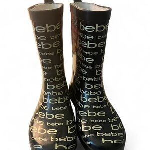 Bebe Monochrome Logo Rain Boots​​